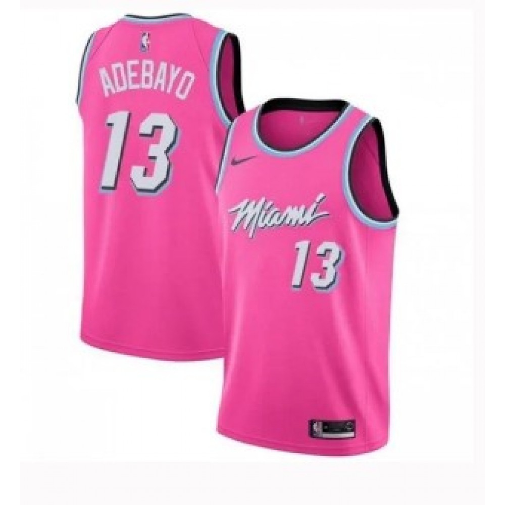 Men's Miami Heat Bam Adebayo #13 Pink 19-20 Swingman Jersey - City Edition-Pro Kit Vault | Brand New 26/27 Sports Jerseys